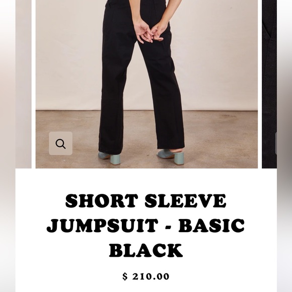 NWT Big Bud Press Short Sleeve Jumpsuit- Basic Black - Picture 2 of 4